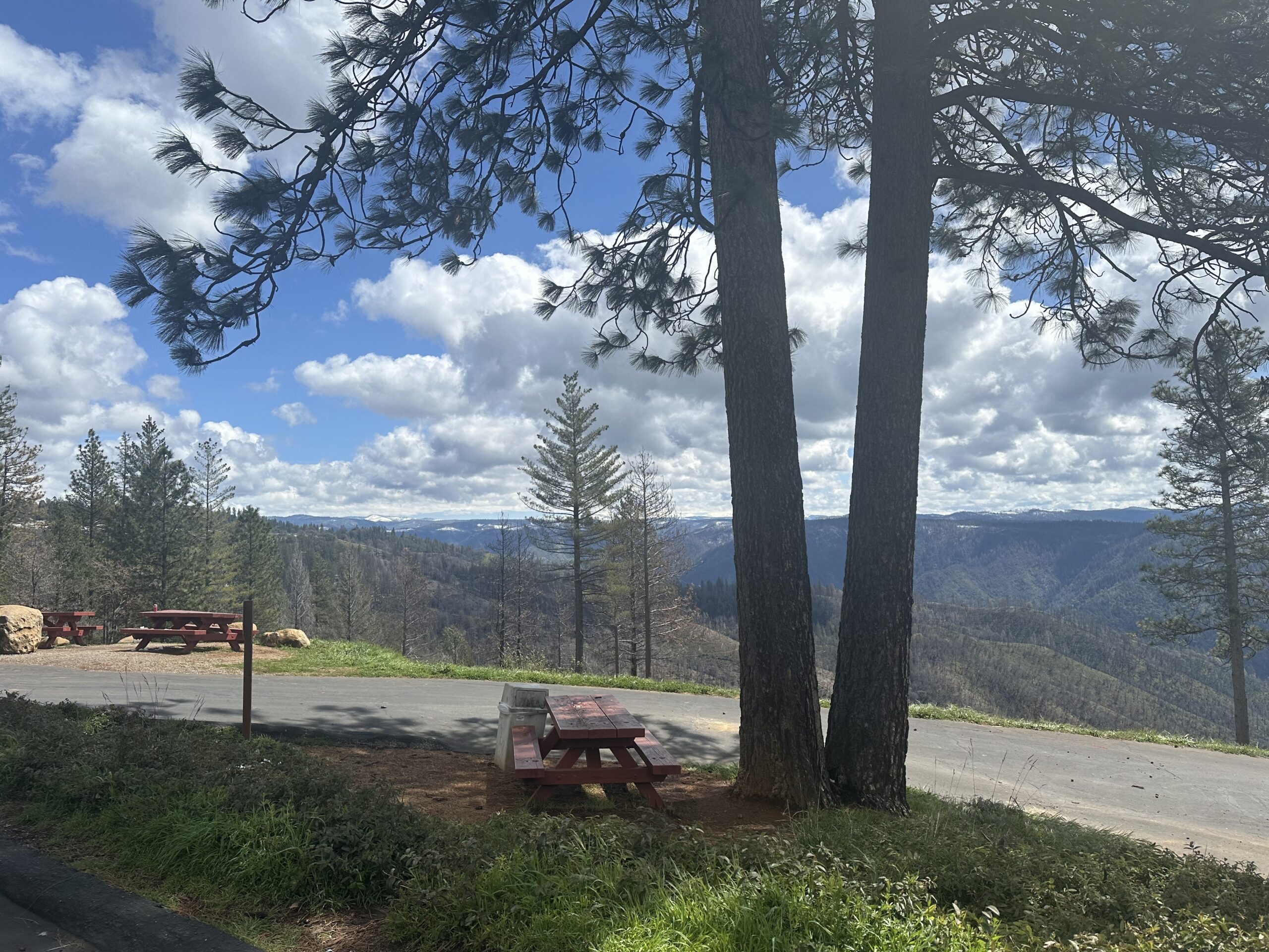 View of Lake Tahoe mountains and National Tahoe Forest